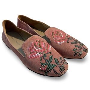 Donald Pliner Embellished Rose Loafers